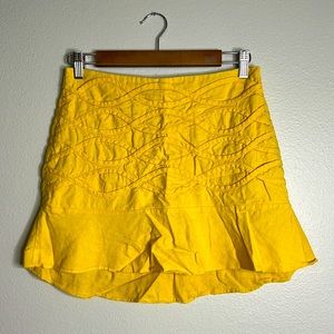 Yellow Mini Skirt S